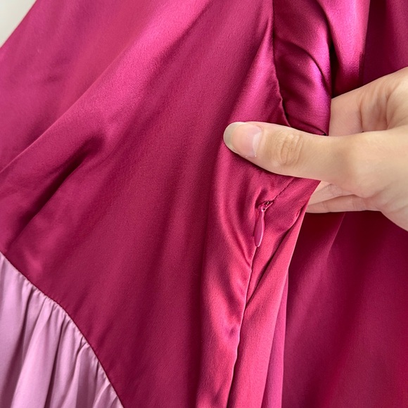 Anthropologie Porridge Colorblocked Maxi Dress, Pink/Fuchsia, Size Small - Picture 12 of 16